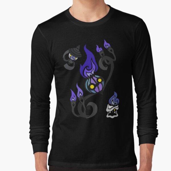 Flames of the Forgotten - Chandelure, Lampent and Litwick Long Sleeve T-Shirt