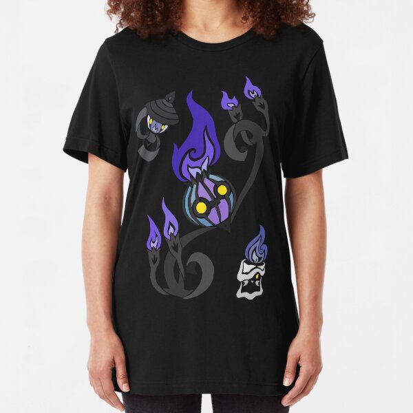 Flames of the Forgotten - Chandelure, Lampent and Litwick Slim Fit T-Shirt