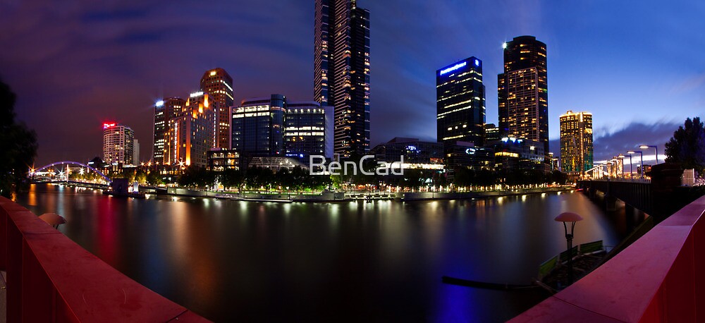 Melbourne City Southbank, Victoria, Australia - Sunset/Night  by BenCad