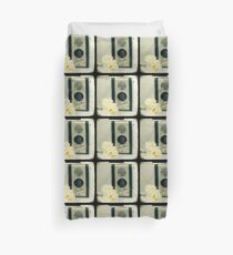 Floral Duaflex, vintage camera Duvet Cover