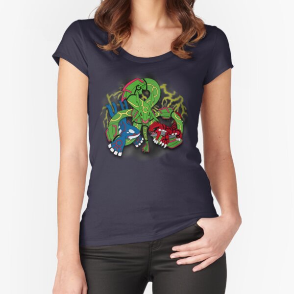 Rayquaza, Kyogre, & Groudon - Hoenn Remake Ahoy! Fitted Scoop T-Shirt