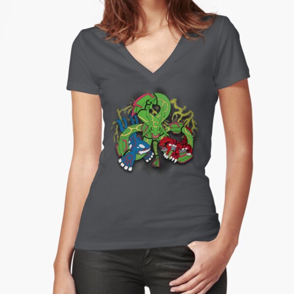 Rayquaza, Kyogre, & Groudon - Hoenn Remake Ahoy! Fitted V-Neck T-Shirt