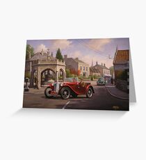 MG TC sports car. Greeting Card