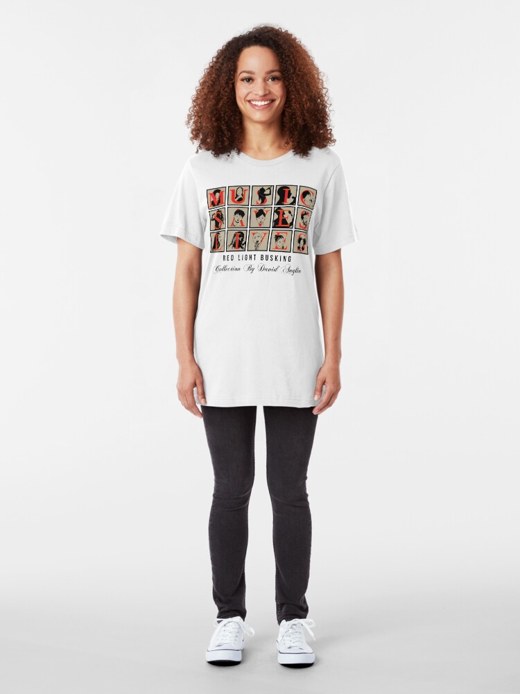 Alternate view of Music Saves Lives Slim Fit T-Shirt