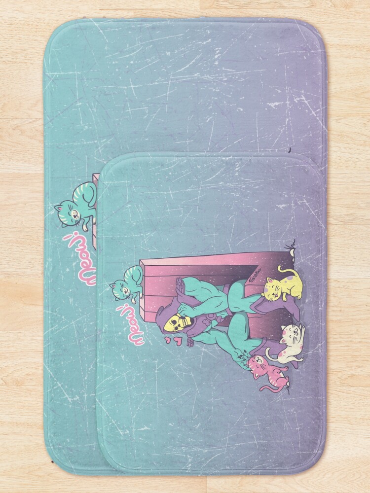 Alternate view of Skelemeow! Bath Mat