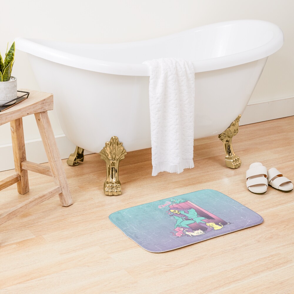 Skelemeow! Bath Mat