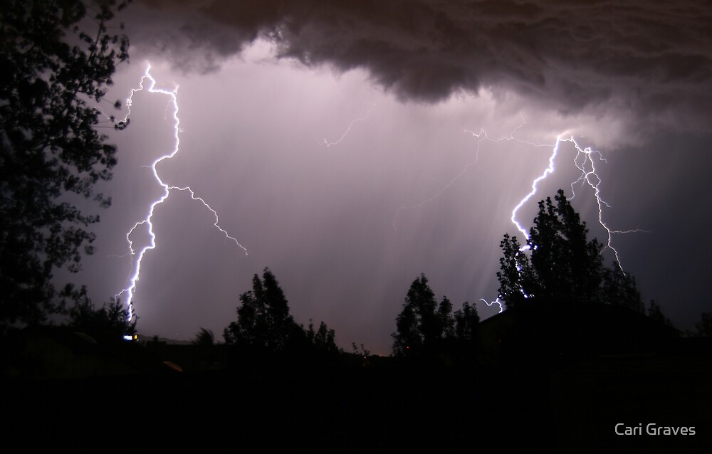 "Colorado Lightning Storm 4 Colorado Springs" by Cari Graves Redbubble