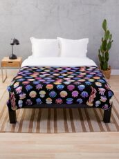 Jellyfish Day Throw Blanket