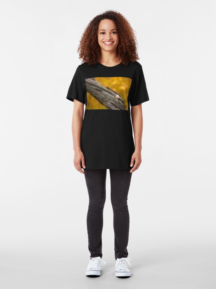 Alternate view of Leaf on dead tree in autumn forest Slim Fit T-Shirt