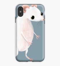 Cute little white mouse iPhone Case