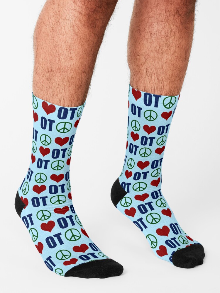 Alternate view of Peace Love Occupational Therapy Socks