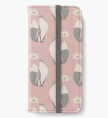 Le renard et la fleur de lotus Étui portefeuille, coque et skin adhésive iPhone