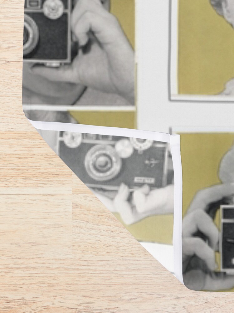 Alternate view of Woman with Argus Camera - Vintage Graphic Shower Curtain