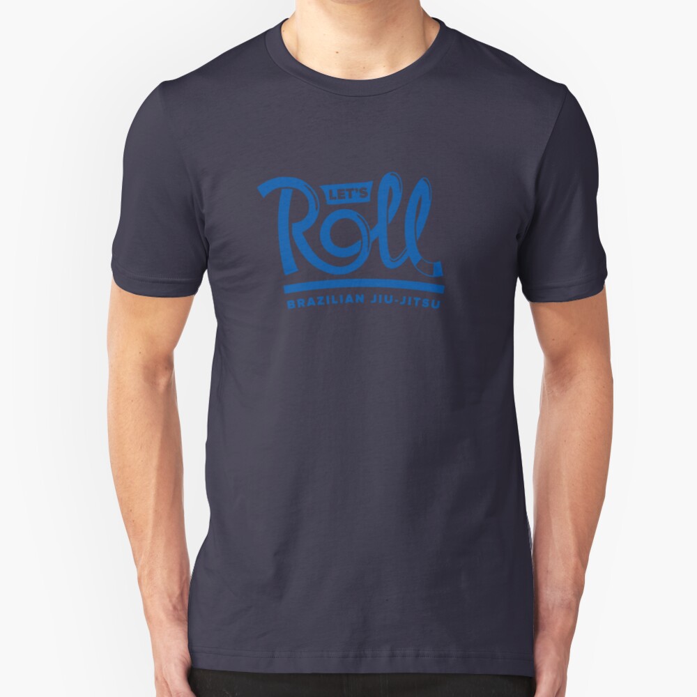 Let's Roll Brazilian Jiu-Jitsu Blue Belt Slim Fit T-Shirt