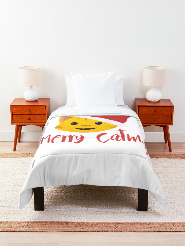 Alternate view of Merry Catmas emoji Comforter