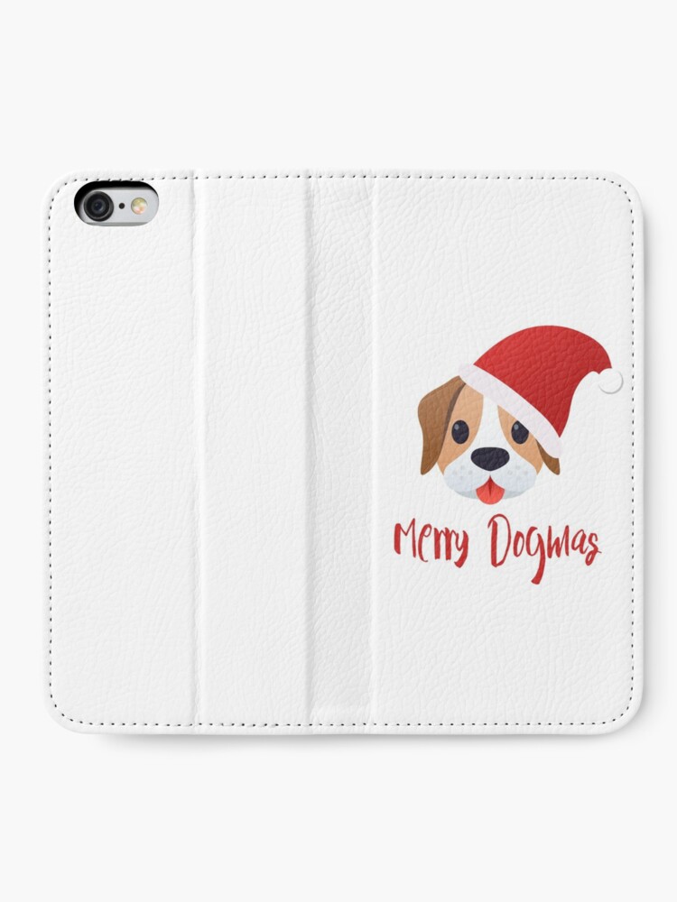 Alternate view of Merry Dogmas emoji iPhone Wallet