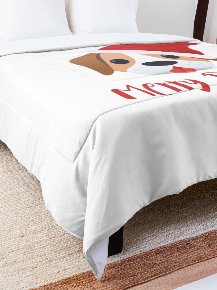 Alternate view of Merry Dogmas emoji Comforter