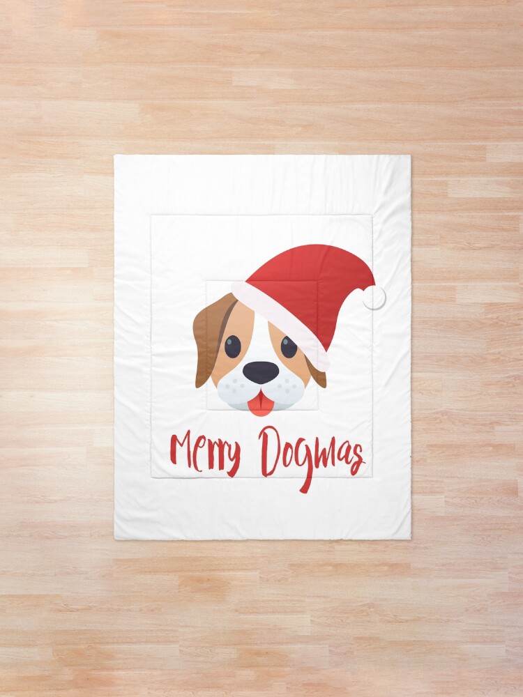 Alternate view of Merry Dogmas emoji Comforter