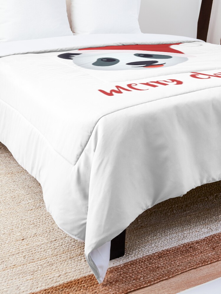 Alternate view of Have a panda merry christmas Comforter