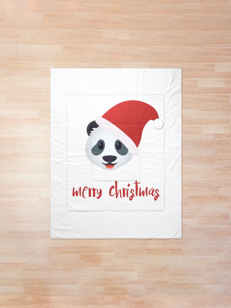 Alternate view of Have a panda merry christmas Comforter