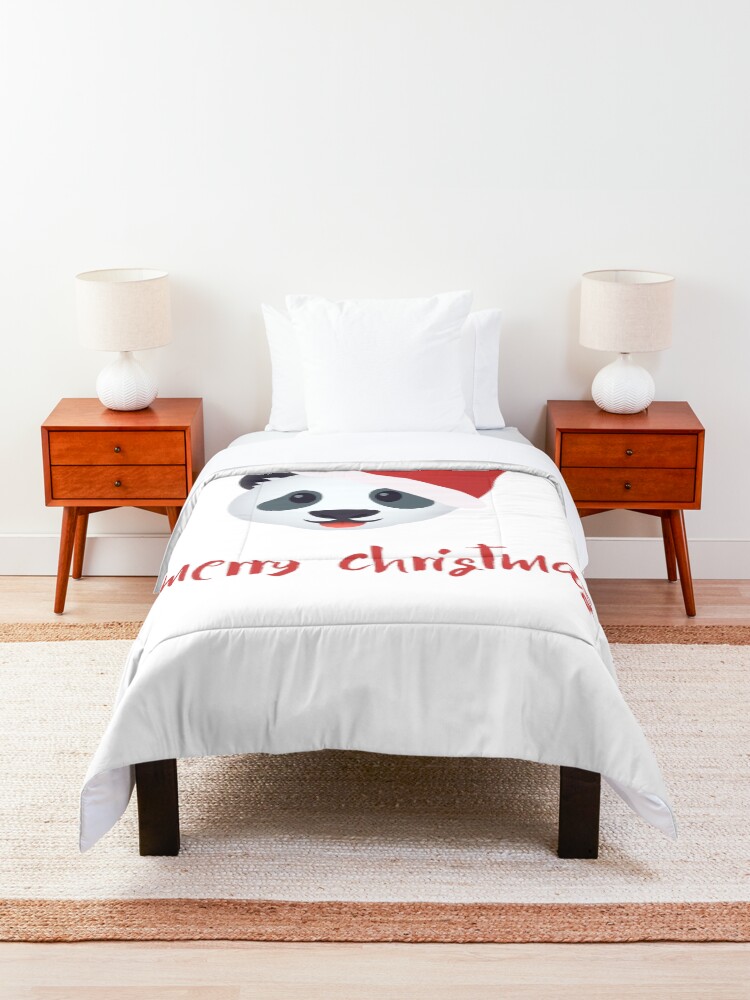 Alternate view of Have a panda merry christmas Comforter
