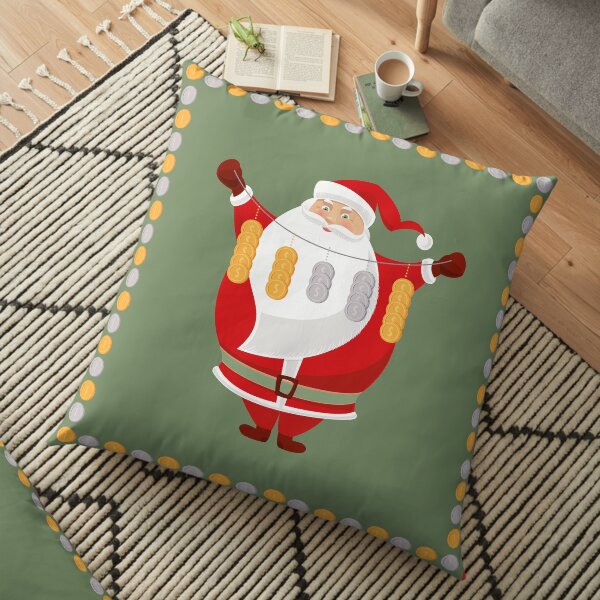 Lucky Santa Claus Floor Pillow