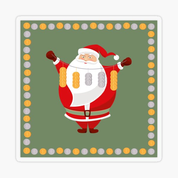 Lucky Santa Claus Transparent Sticker
