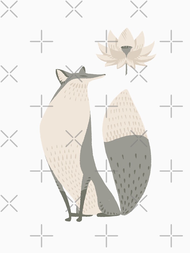 The Fox and the Lotus Flower by ikerpazstudio