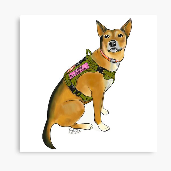 Dunkin the Ruck Puppy Canvas Print