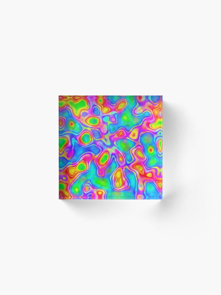 Alternate view of Random virtual color pixel abstraction Acrylic Block