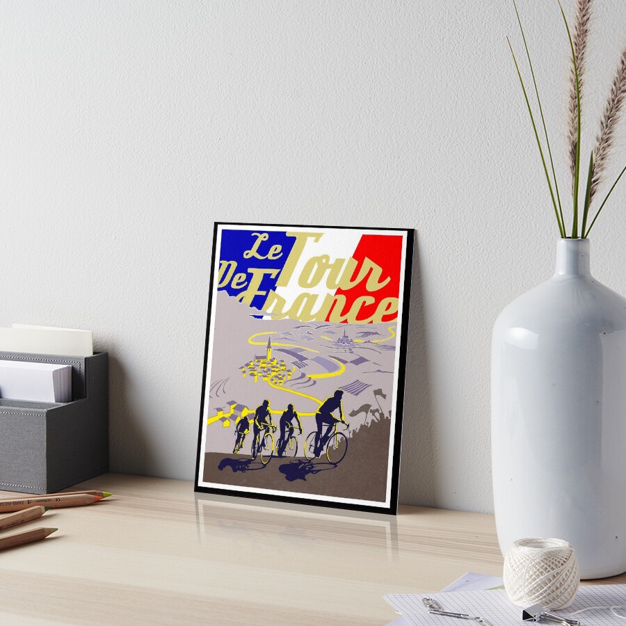 Tour De France Vintage Cycle Racing Print Art Board Print By