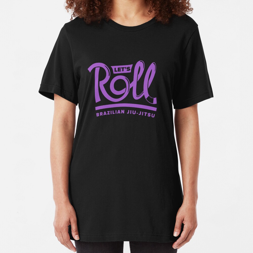Let's Roll Brazilian Jiu-Jitsu Purple Belt Slim Fit T-Shirt