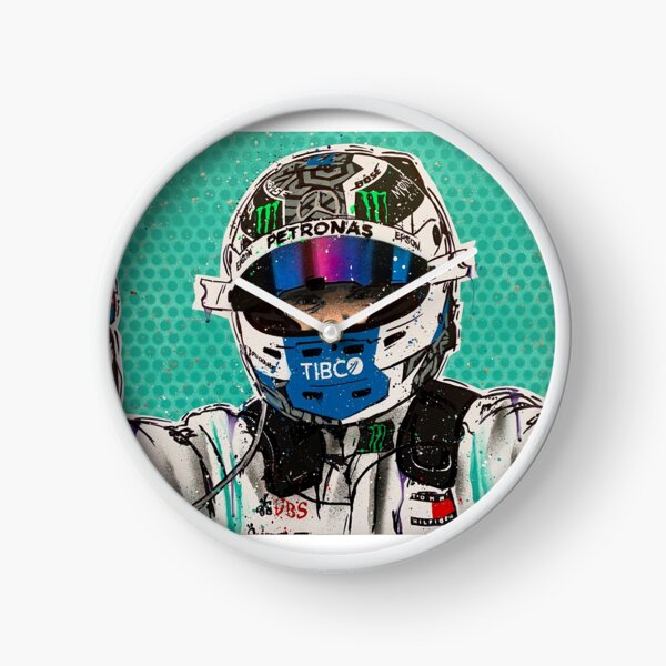 Valtteri Bottas 2019 F1 graffiti painting by DRAutoArt Clock