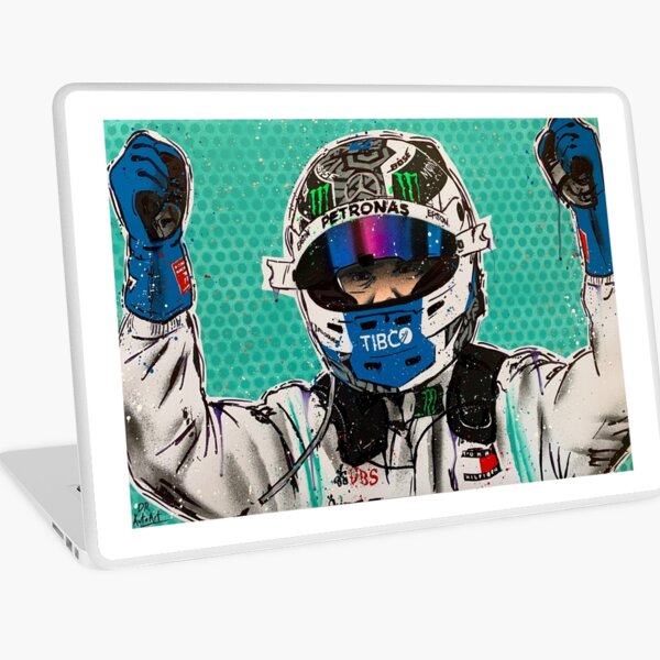 Valtteri Bottas 2019 F1 graffiti painting by DRAutoArt Laptop Skin
