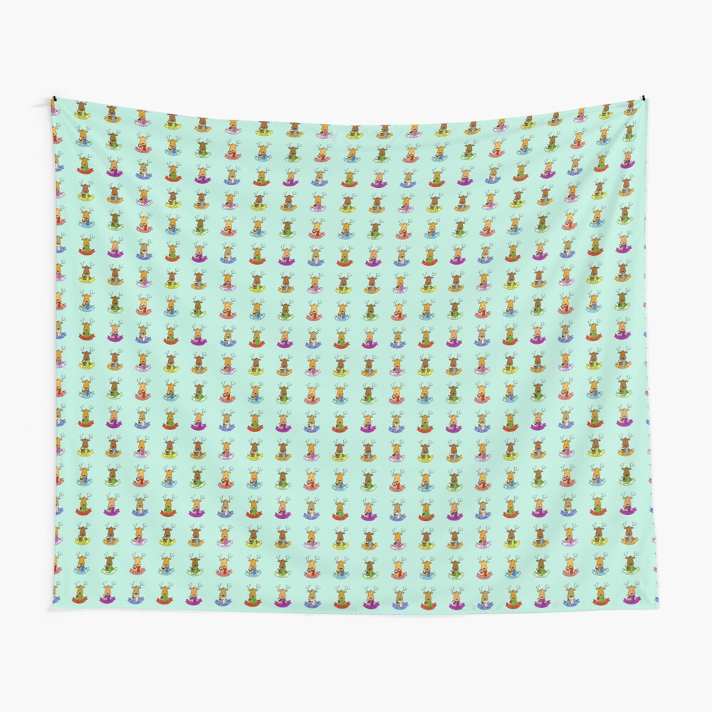 Reindeer Lunch Break Wall Tapestry