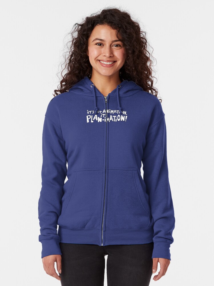 Alternate view of It's Not Animation, it's PLAN-imation! Zipped Hoodie