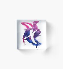 Bi Pride Dragon Acrylic Block