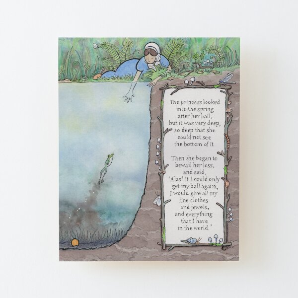 The Frog Prince Wood Mounted Print