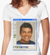 nice, cool, wow Women's Fitted V-Neck T-Shirt