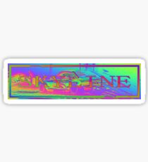 Skyline Psychedelic Slap Sticker Sticker