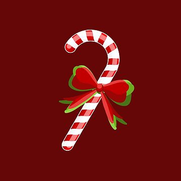 Christmas Candy Canes, Bow Straw Topper Graphic by