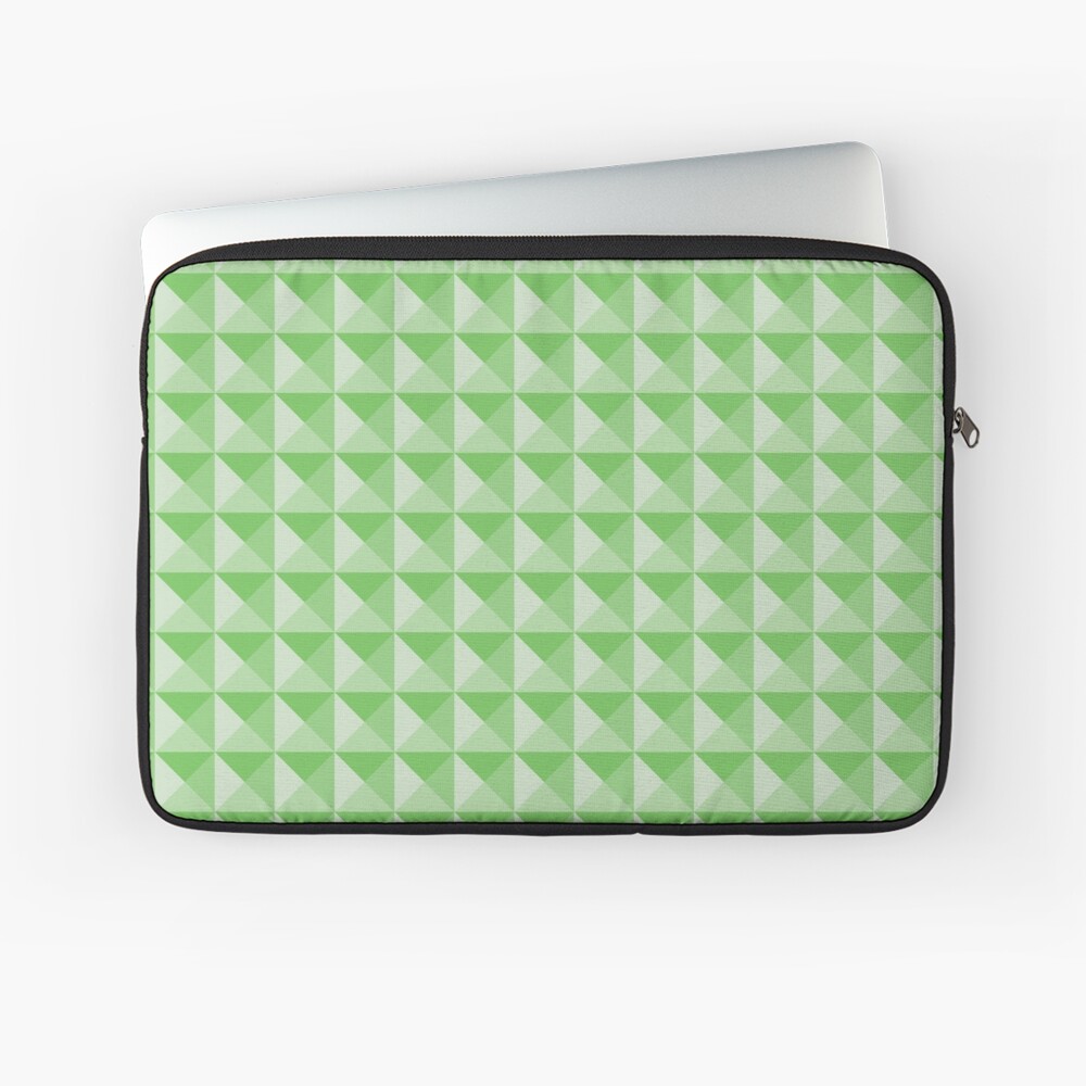 Geometric Pattern: Pyramid: Green Light Laptop Sleeve