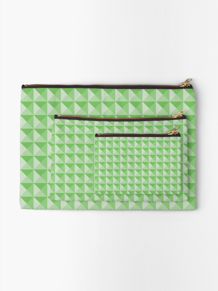 Alternate view of Geometric Pattern: Pyramid: Green Light Zipper Pouch