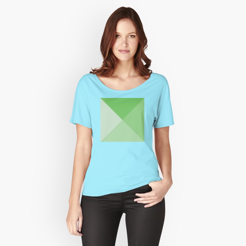 Geometric Pattern: Pyramid: Green Light Relaxed Fit T-Shirt