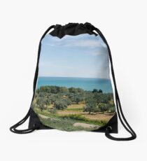 An Italian panorama Drawstring Bag