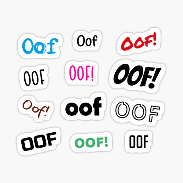 Oof Sticker Set MultiColor Pack Sticker