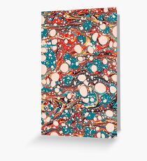 Psychedelic Marbled Paper Splash Blob Pepe Psyche Greeting Card