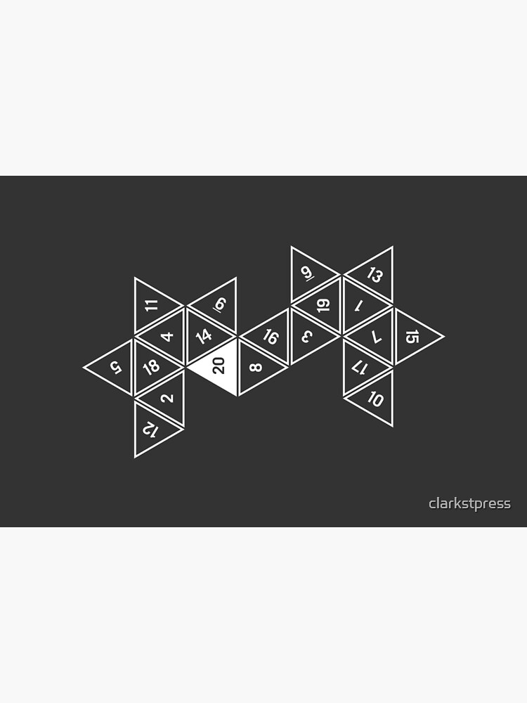 Unrolled D20 by clarkstpress