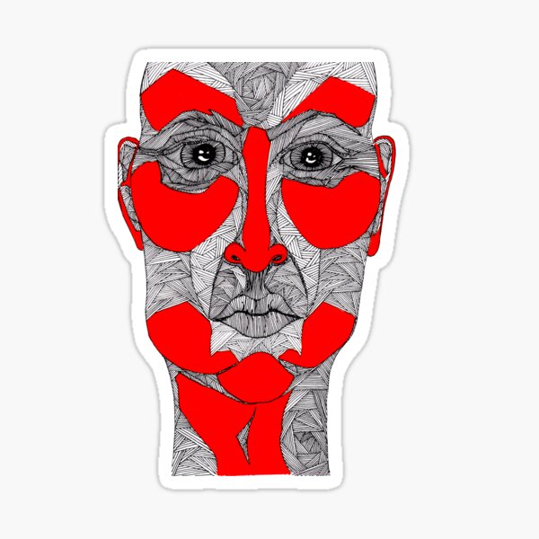 Gesicht, Mann, Maske - Glaube und Wahrheit Sticker
