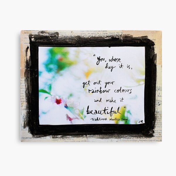 Your Rainbow Coloured Day - flower photo in summer colours Canvas Print